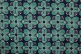 Baumwoll Popeline Green Retro Flower